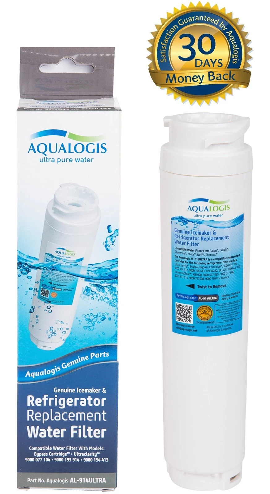 AL-914Ultra Fridge Filter Fits Neff K592.. K593.. 