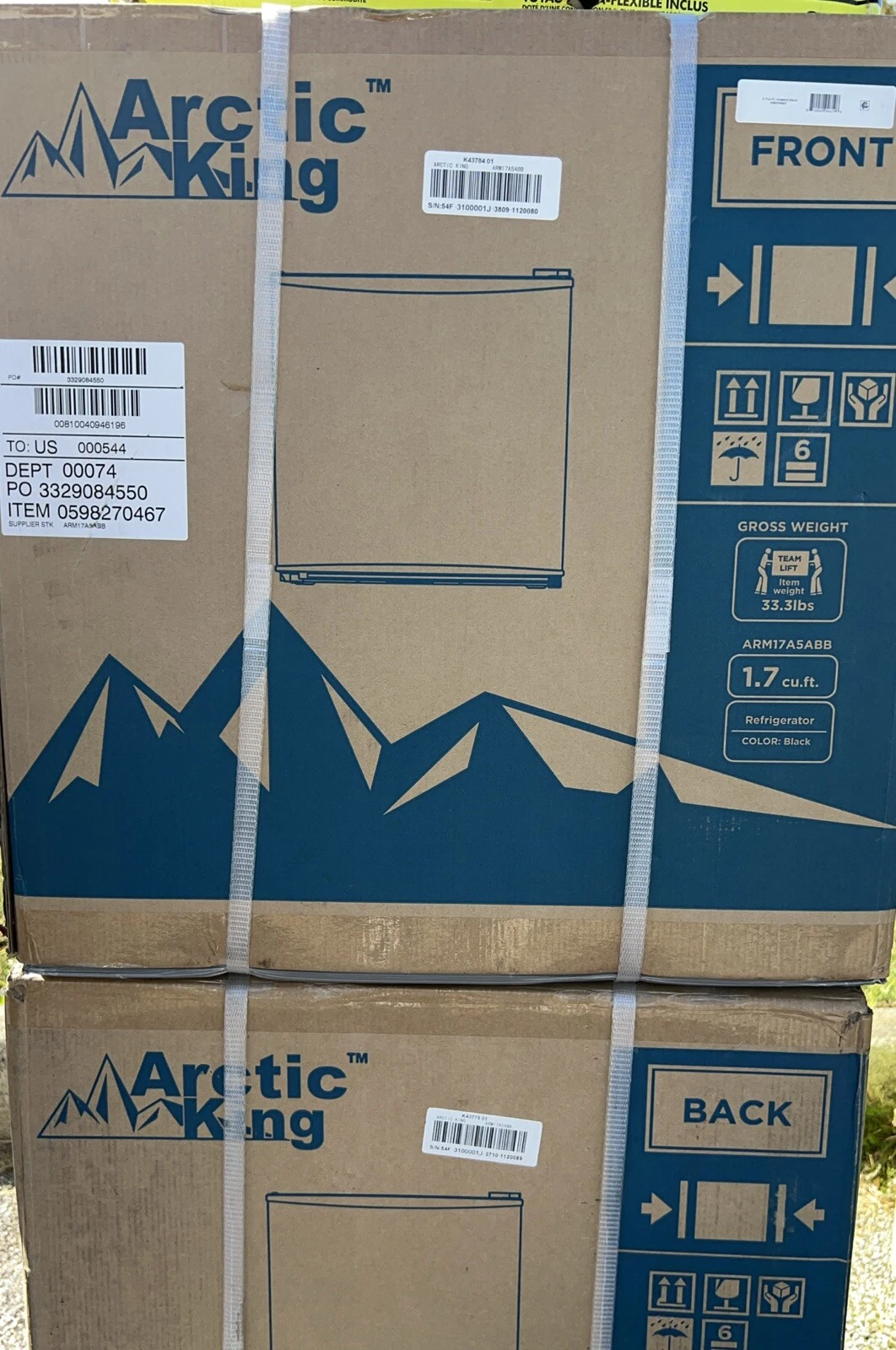 Arctic King 1.7 Cu ft No Freezer Mini Fridge, Blac